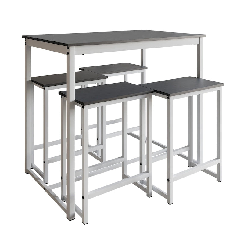 Ensemble de salle à manger élégant en métal 5 pièces CraftPorch