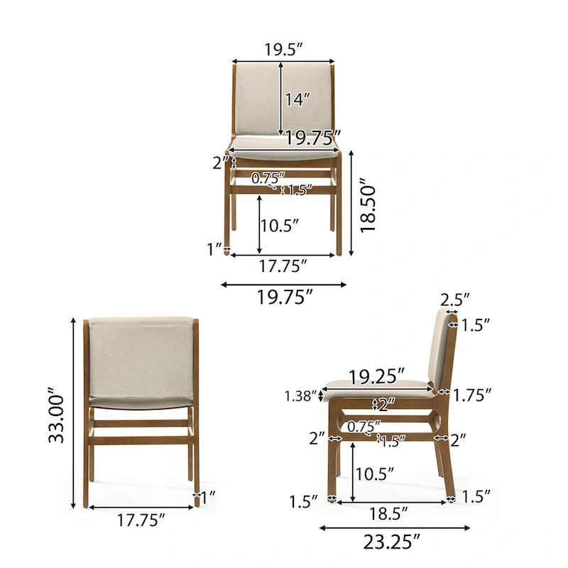 Chaises de salle à manger rembourrées Coston par Christopher Knight Home