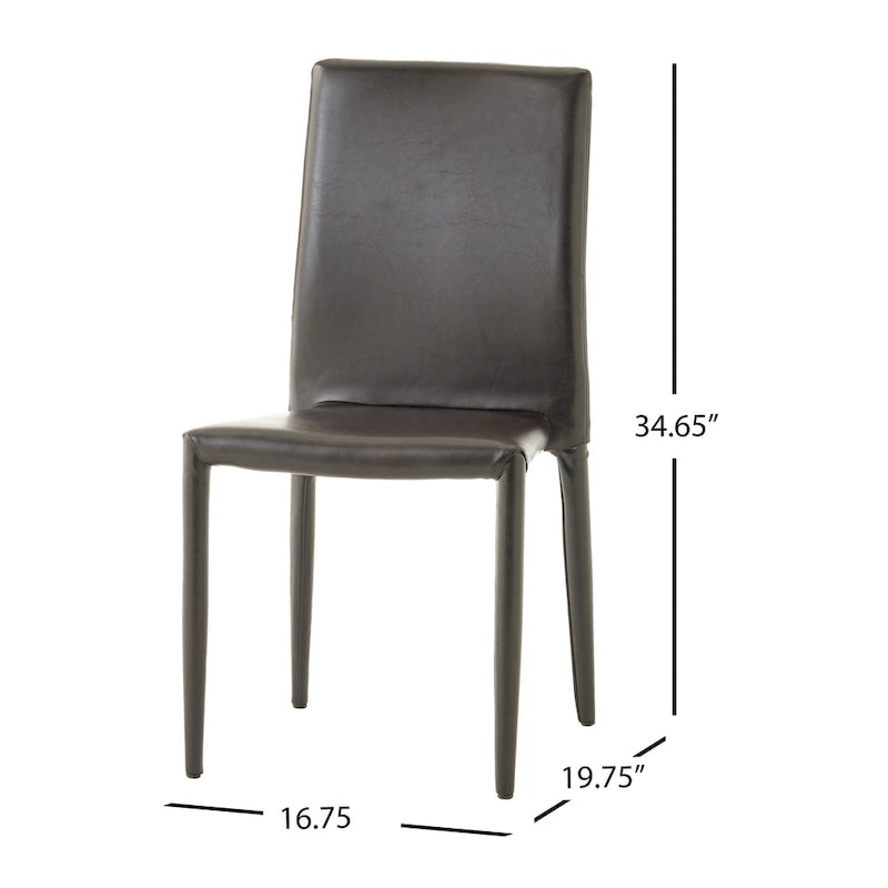 Chaises de salle à manger empilables en cuir reconstitué Comstock (lot de 4) par Christopher Knight Home