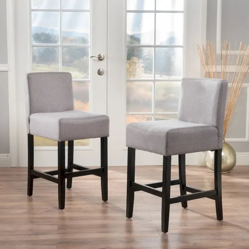 Tabouret de bar en tissu Lopez 26 pouces (ensemble de 2) par Christopher Knight Home - 26