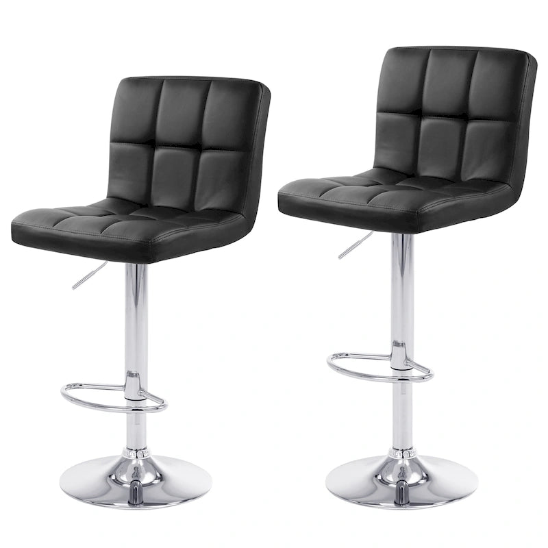 Tabourets de bar réglables, revêtus de similicuir ou de velours, hauteur comptoir/pub, lot de 2