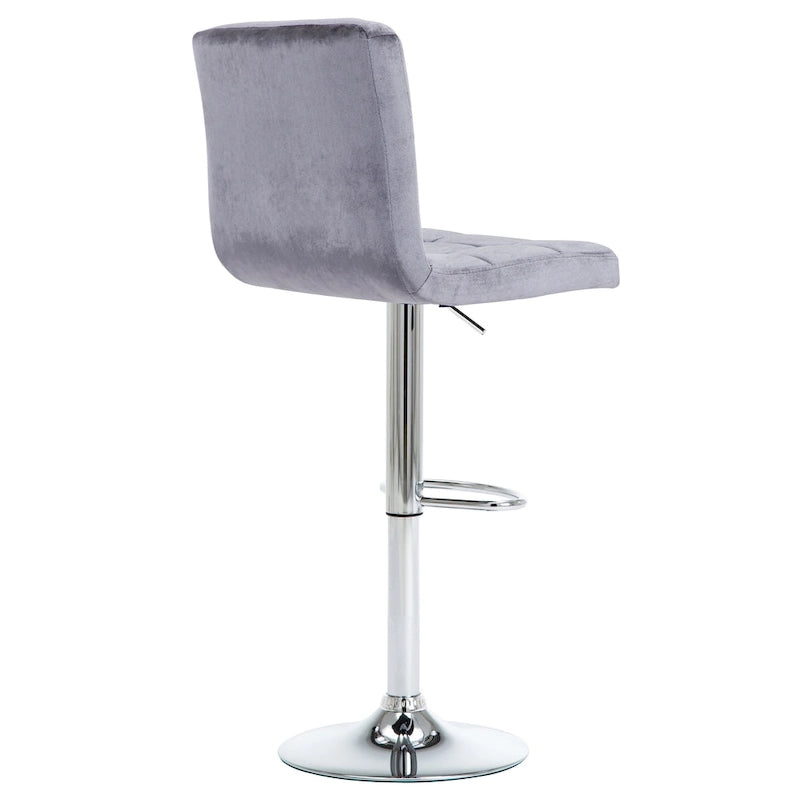 Tabourets de bar réglables, revêtus de similicuir ou de velours, hauteur comptoir/pub, lot de 2