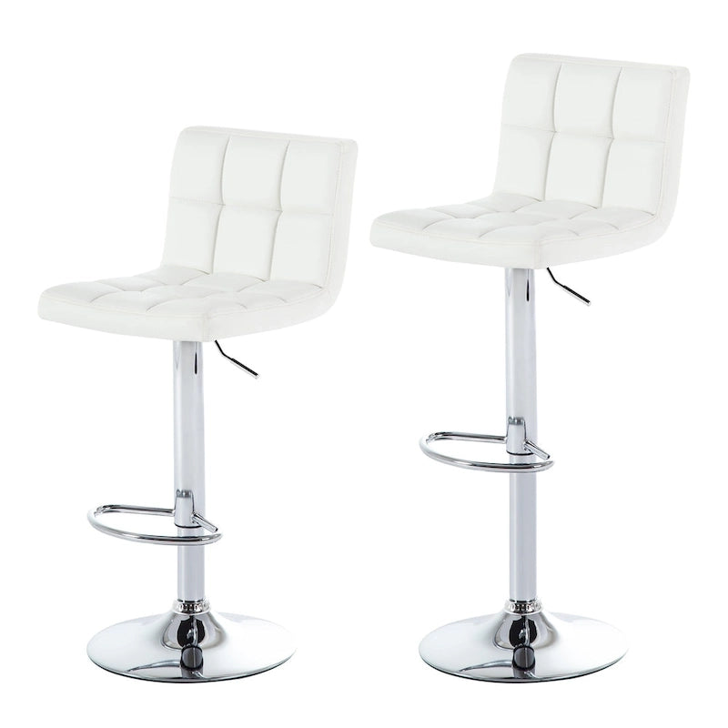 Tabourets de bar réglables, revêtus de similicuir ou de velours, hauteur comptoir/pub, lot de 2