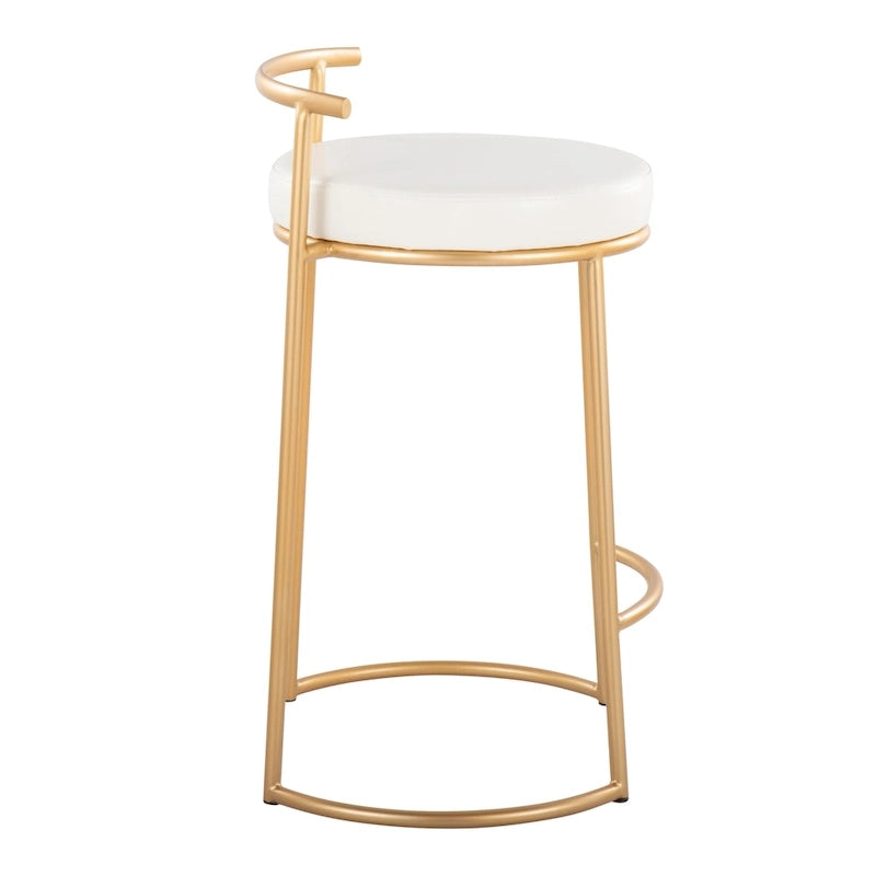 Tabouret de comptoir rond à hauteur fixe Silver Orchid Forrest (lot de 2)