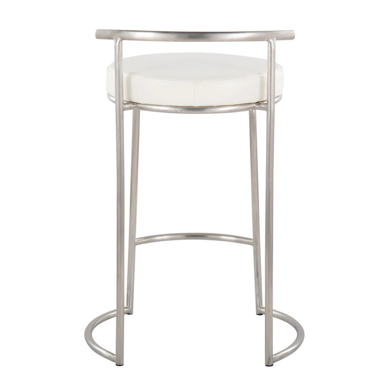 Tabouret de comptoir rond à hauteur fixe Silver Orchid Forrest (lot de 2)