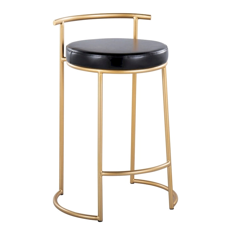 Tabouret de comptoir rond à hauteur fixe Silver Orchid Forrest (lot de 2)