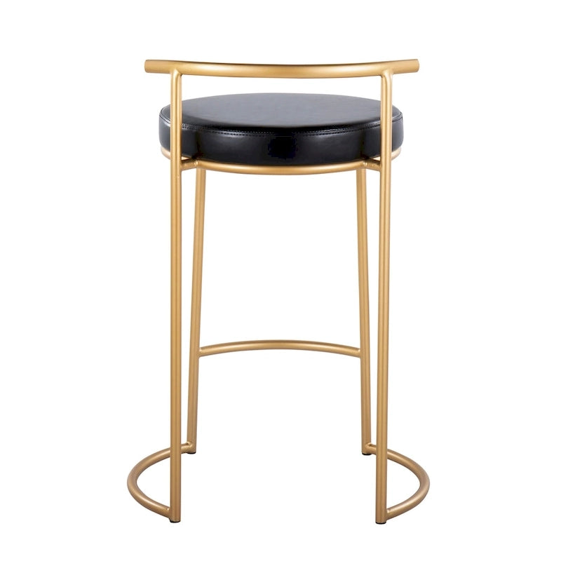 Tabouret de comptoir rond à hauteur fixe Silver Orchid Forrest (lot de 2)