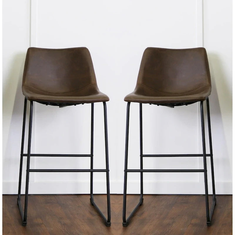 Tabouret de bar Middlebrook Prusiner 30 pouces en similicuir (lot de 2)