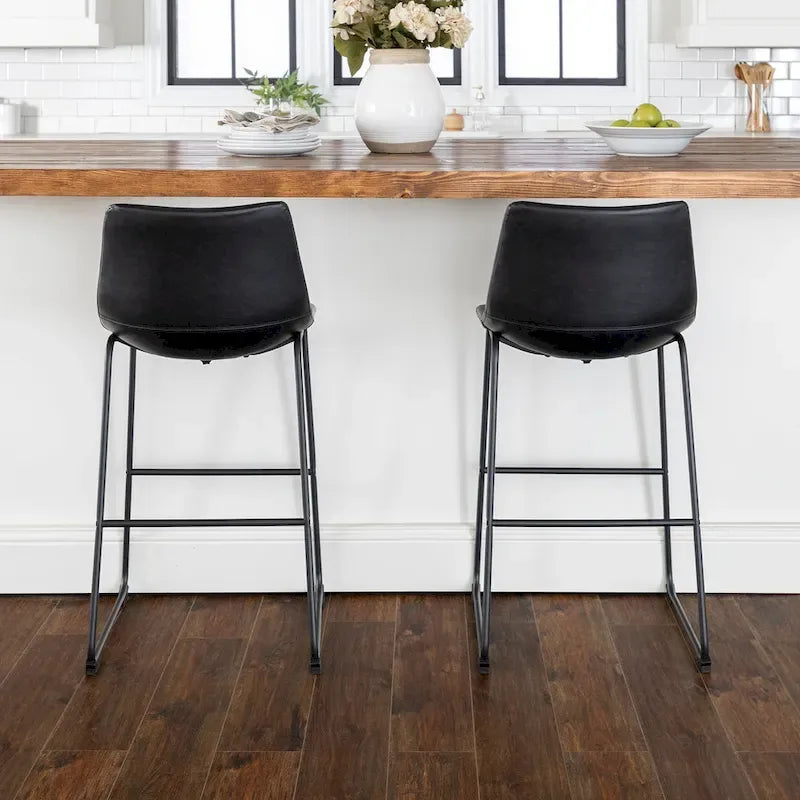 Tabouret de bar Middlebrook Prusiner 30 pouces en similicuir (lot de 2)