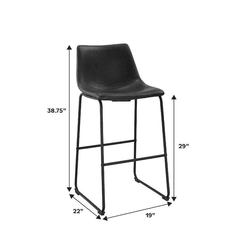 Tabouret de bar Middlebrook Prusiner 30 pouces en similicuir (lot de 2)