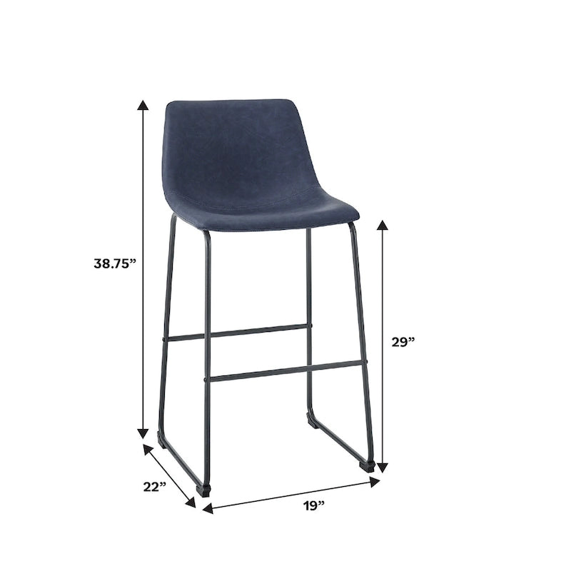 Tabouret de bar Middlebrook Prusiner 30 pouces en similicuir (lot de 2)