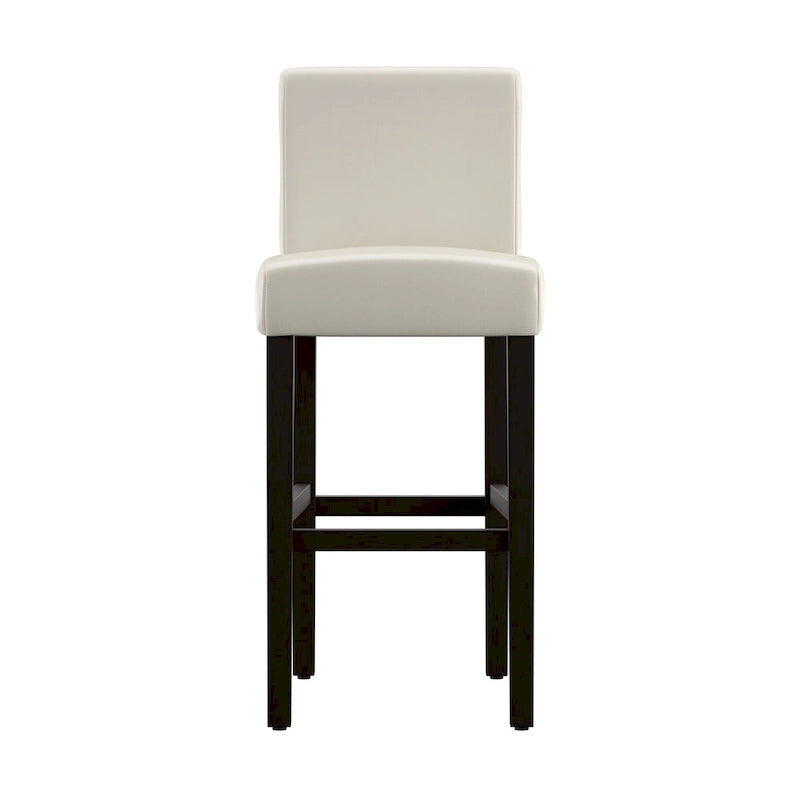 Tabourets de bar Bennett en similicuir blanc, dossier haut de 74 cm (lot de 2) par iNSPIRE Q Bold