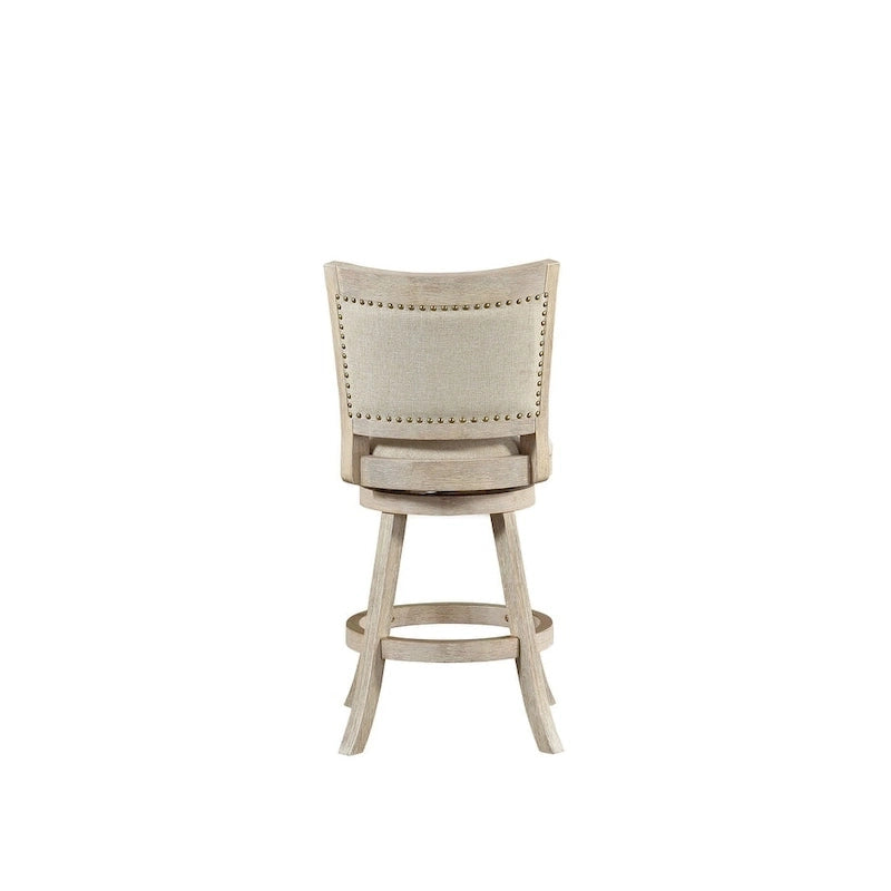 Tabouret de bar pivotant en bois Melrose à dossier haut