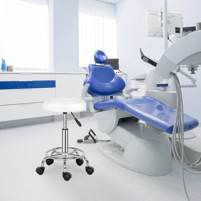 Tabouret de bar pivotant et réglable à roulettes pour salon de beauté, massage, tatouage et soins du visage.