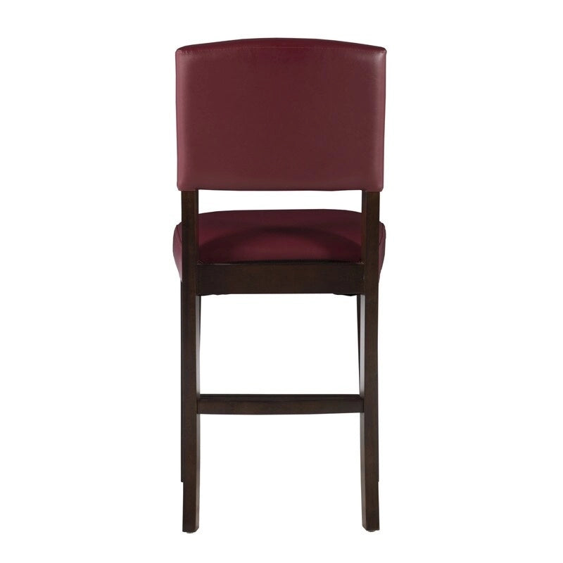 Tabouret de bar fixe Linon Monte Carlo, vinyle rouge foncé - Non disponible