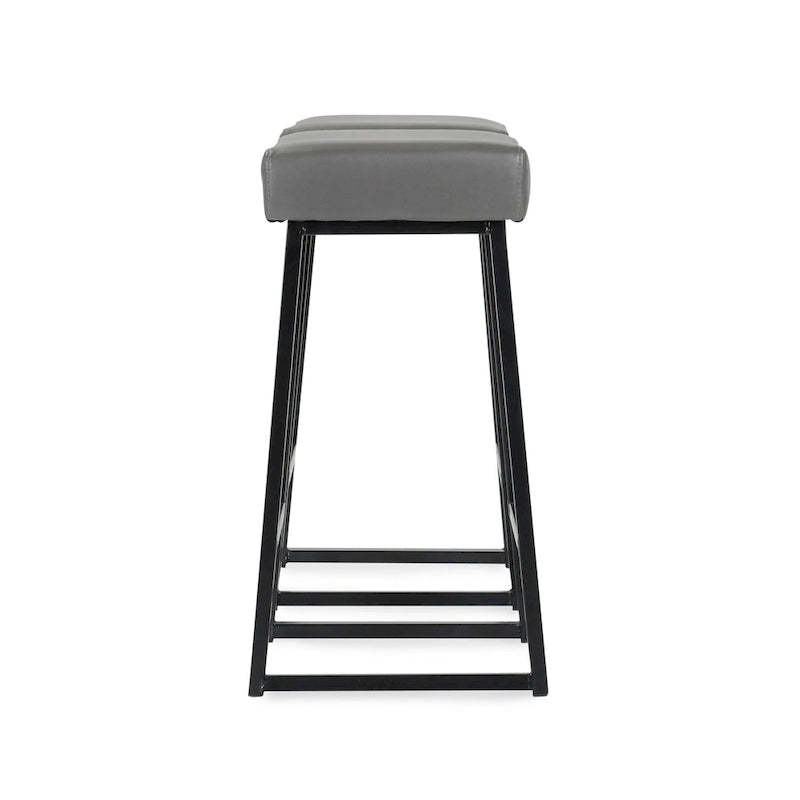 Tabouret de bar Amber 26 Gris fumé (lot de 2) - Hauteur d'assise 26