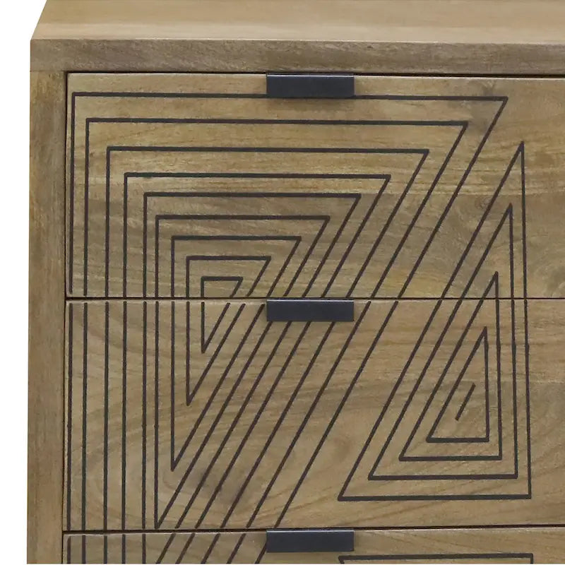 Commode miniature Bidi à 4 tiroirs, style moderne du milieu du siècle, par Furniture of America