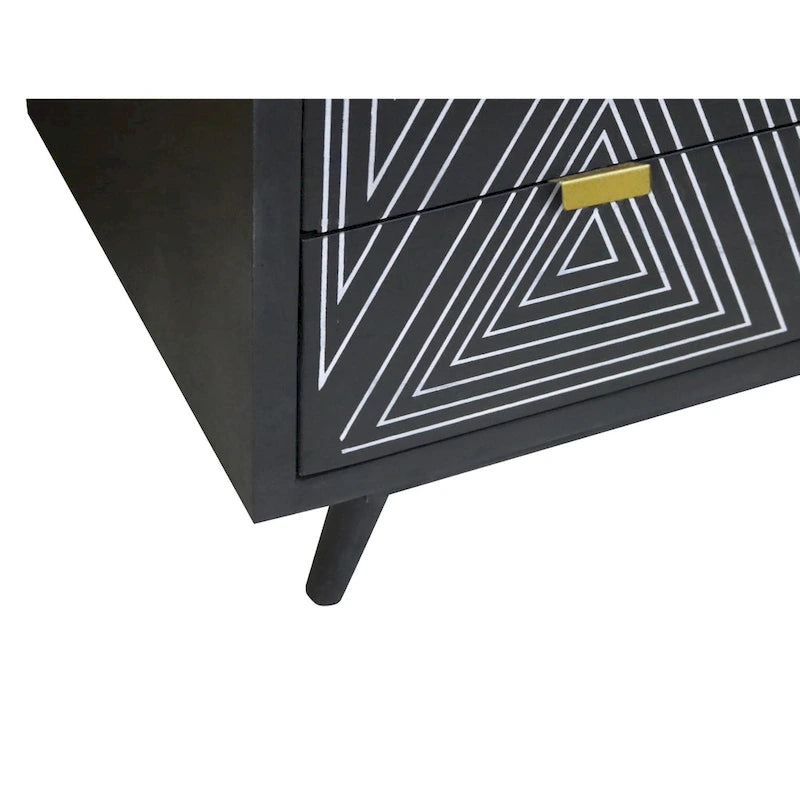 Commode miniature Bidi à 4 tiroirs, style moderne du milieu du siècle, par Furniture of America