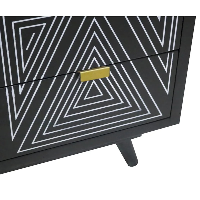 Commode miniature Bidi à 4 tiroirs, style moderne du milieu du siècle, par Furniture of America