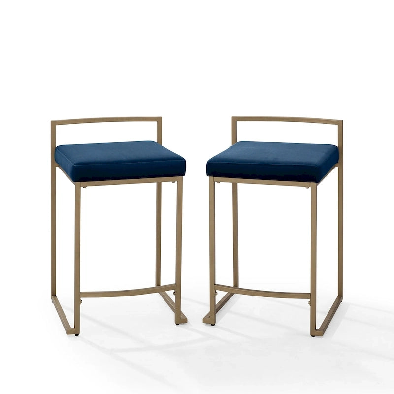 Ensemble de 2 tabourets de bar Crosley Harlowe à hauteur de comptoir