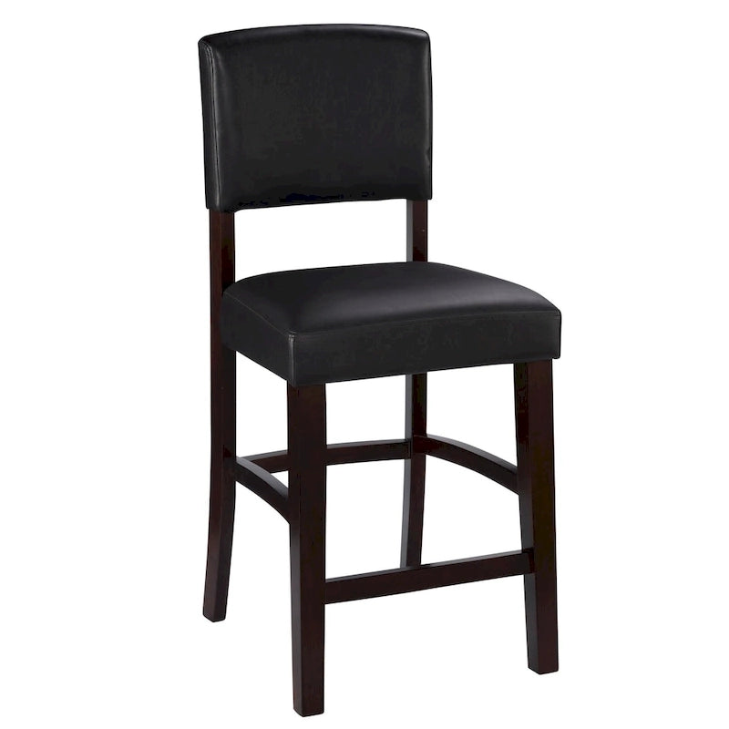 Tabouret de bar Linon Falesti en similicuir, 61,4 cm (24,17 pouces), couleur expresso