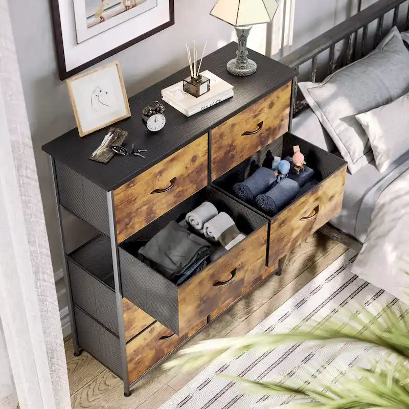 Tour de rangement verticale moderne à 8 tiroirs en tissu pour chambre à coucher