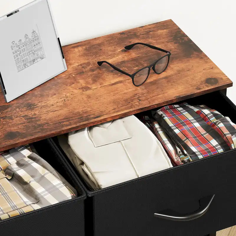 Tour de rangement verticale moderne à 8 tiroirs en tissu pour chambre à coucher