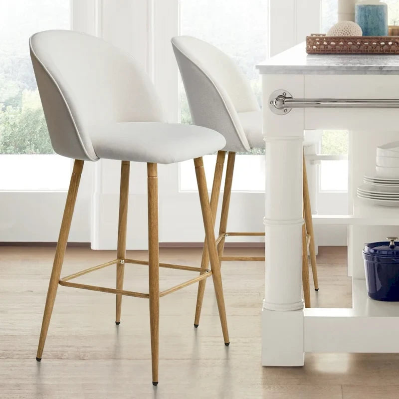 Tabouret de bar rembourré de 66 cm (lot de 2) - 95,5 x 42,4 x 42,9 cm