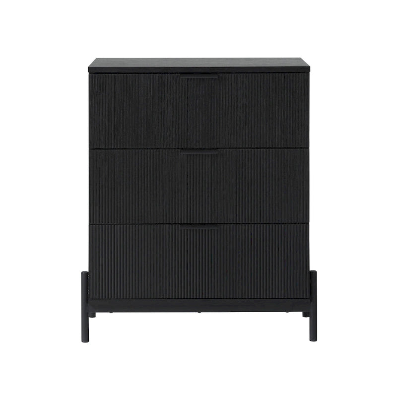 Commode à trois tiroirs Middlebrook Designs avec façades de tiroirs cannelées