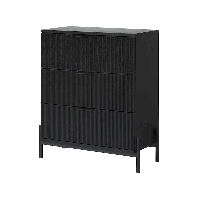 Commode à trois tiroirs Middlebrook Designs avec façades de tiroirs cannelées
