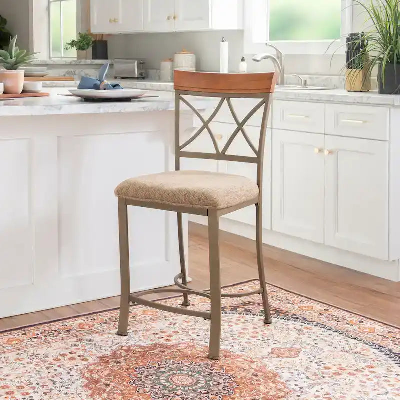 Tabouret de bar simple Powell Eden Brown