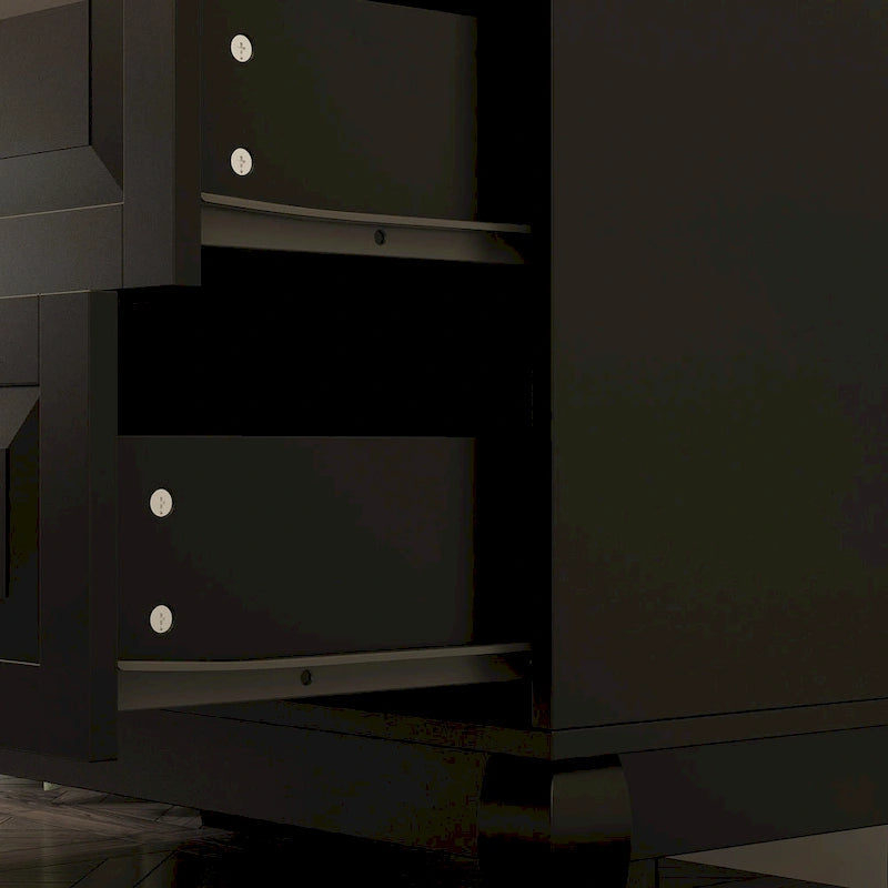 Commode à 5 tiroirs, meuble de rangement haut