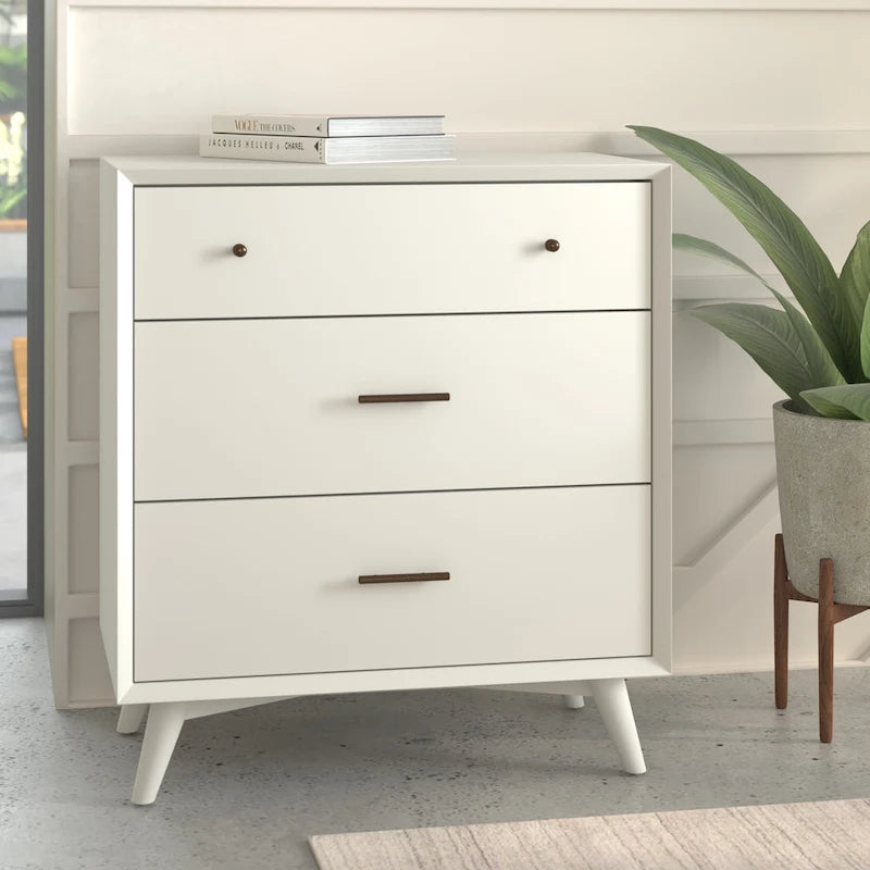 Commode à 3 tiroirs en bois de style milieu du siècle, Carson Carrington Bjaeverskov