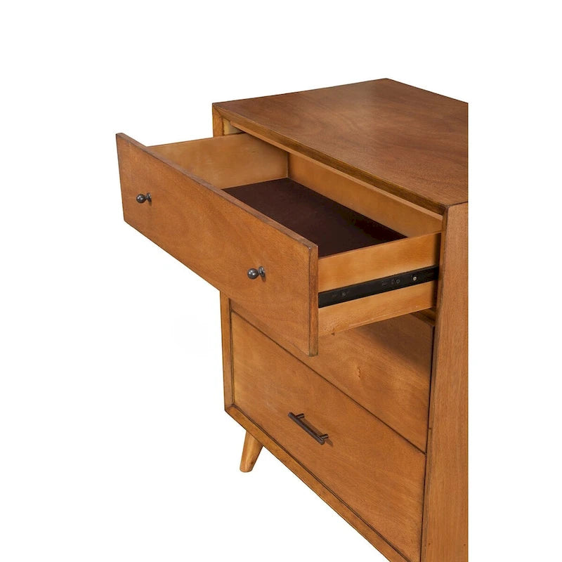 Commode à 3 tiroirs en bois de style milieu du siècle, Carson Carrington Bjaeverskov