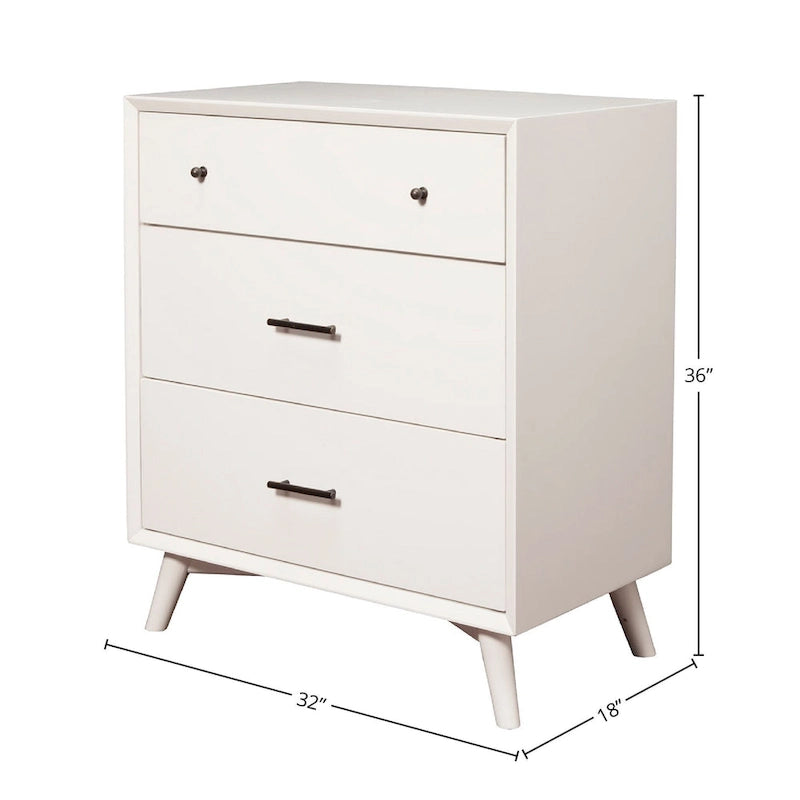 Commode à 3 tiroirs en bois de style milieu du siècle, Carson Carrington Bjaeverskov
