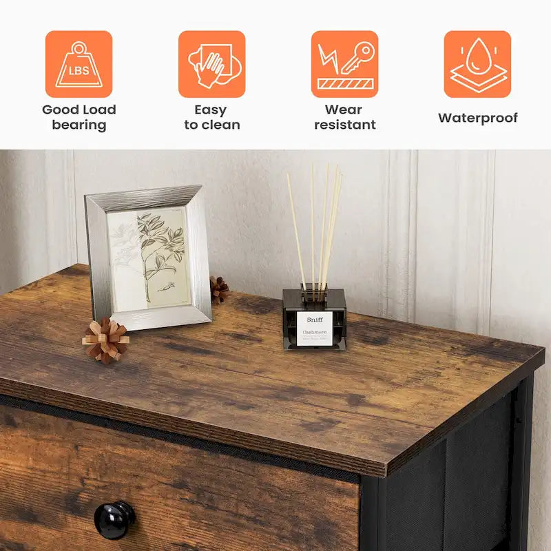 7 Drawers Chest Furniture Storage Tower Organizer Unit for Bedroom