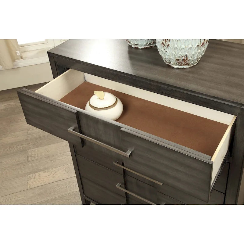 Commode Tass Transitional en bois massif à 5 tiroirs de Furniture of America