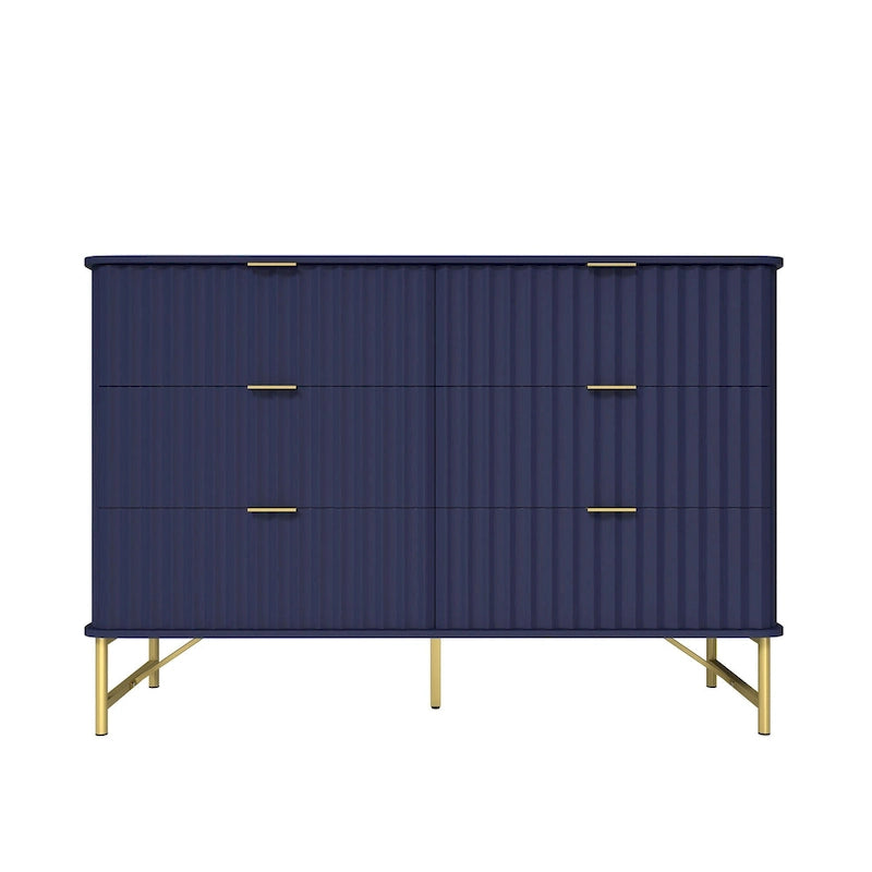 Commode d'appoint moderne Clihome en MDF à 6 tiroirs