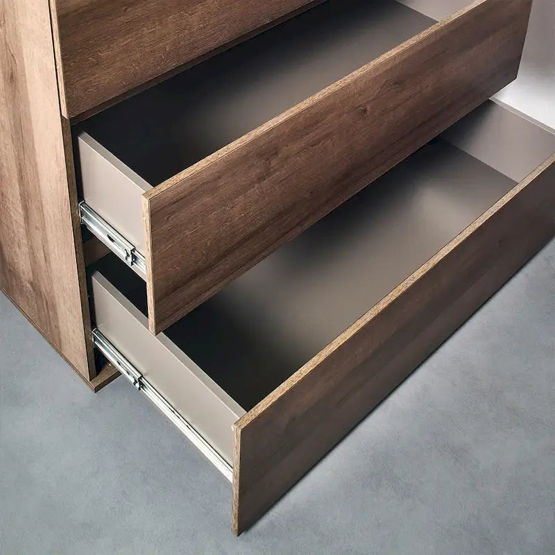 Commode contemporaine en bois à quatre tiroirs Liv