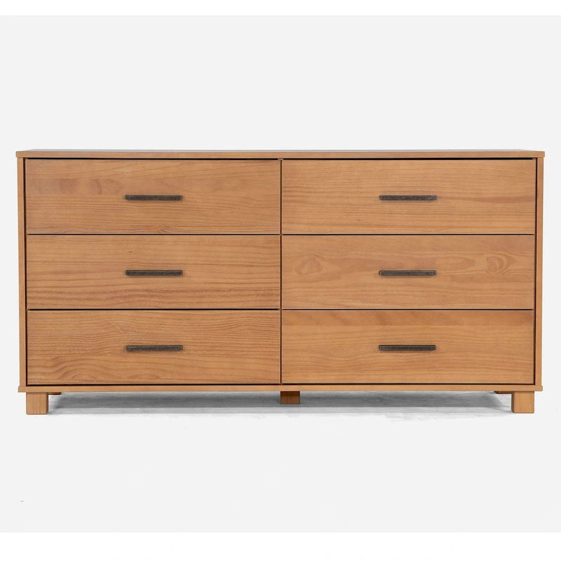 Meubles en bois grainé Loft Commode à 6 tiroirs