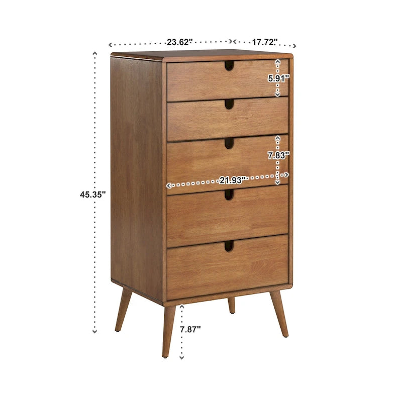 Commode 5 tiroirs Clark finition chêne par iNSPIRE Q Modern