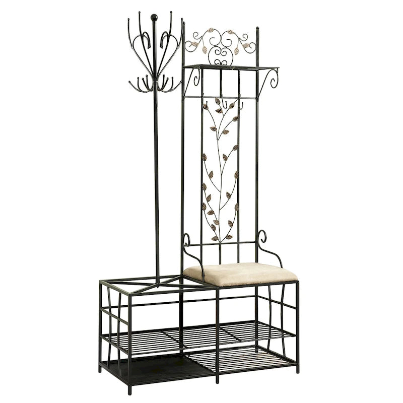 Porte-manteau et banc avec rangement Copper Grove Foxtail