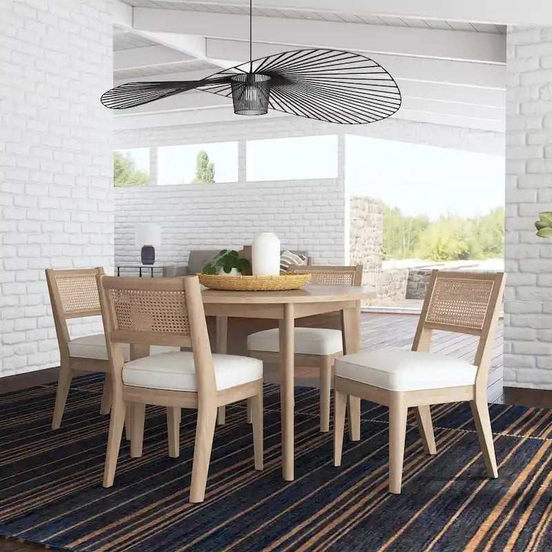 Table de salle à manger ronde en bois brun Brentwood - Non disponible