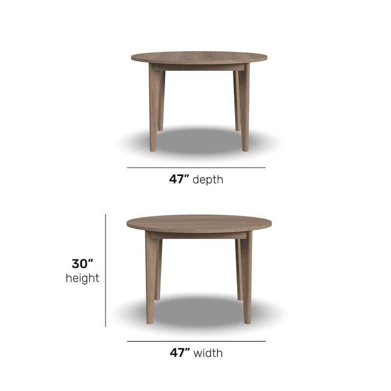 Table de salle à manger ronde en bois brun Brentwood - Non disponible