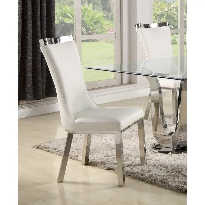 Chaises de salle à manger Somette Amelia à dossier incurvé, blanches, lot de 2 - Non disponible