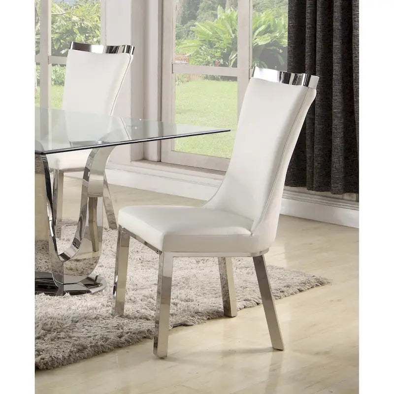 Chaises de salle à manger Somette Amelia à dossier incurvé, blanches, lot de 2 - Non disponible