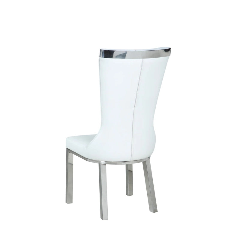 Chaises de salle à manger Somette Amelia à dossier incurvé, blanches, lot de 2 - Non disponible