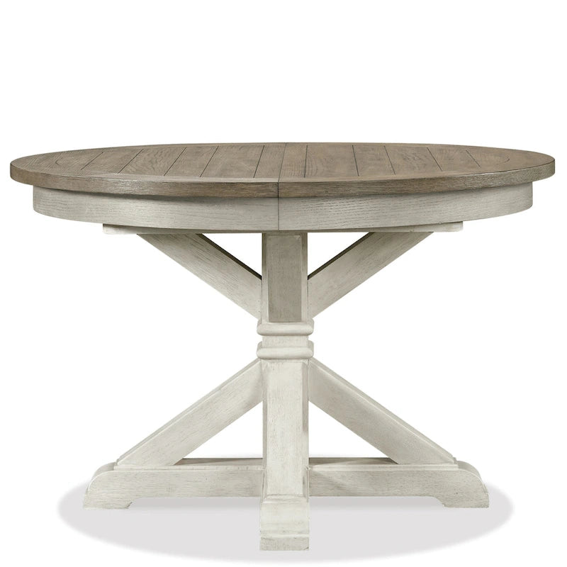 Ensemble de salle à manger 5 pièces Roundhill Furniture Harola, table ronde à pied central avec rallonge de 18 pouces, 4 chaises d'appoint