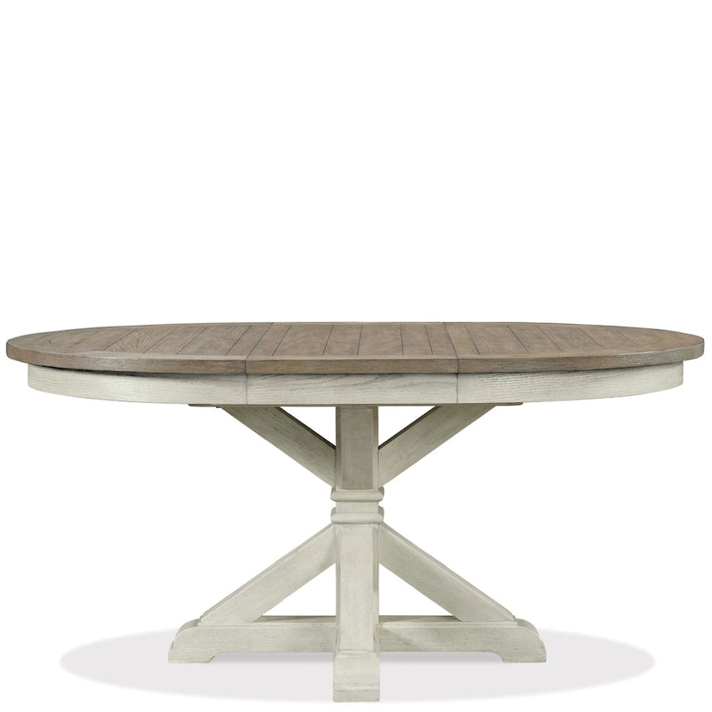 Ensemble de salle à manger 5 pièces Roundhill Furniture Harola, table ronde à pied central avec rallonge de 18 pouces, 4 chaises d'appoint