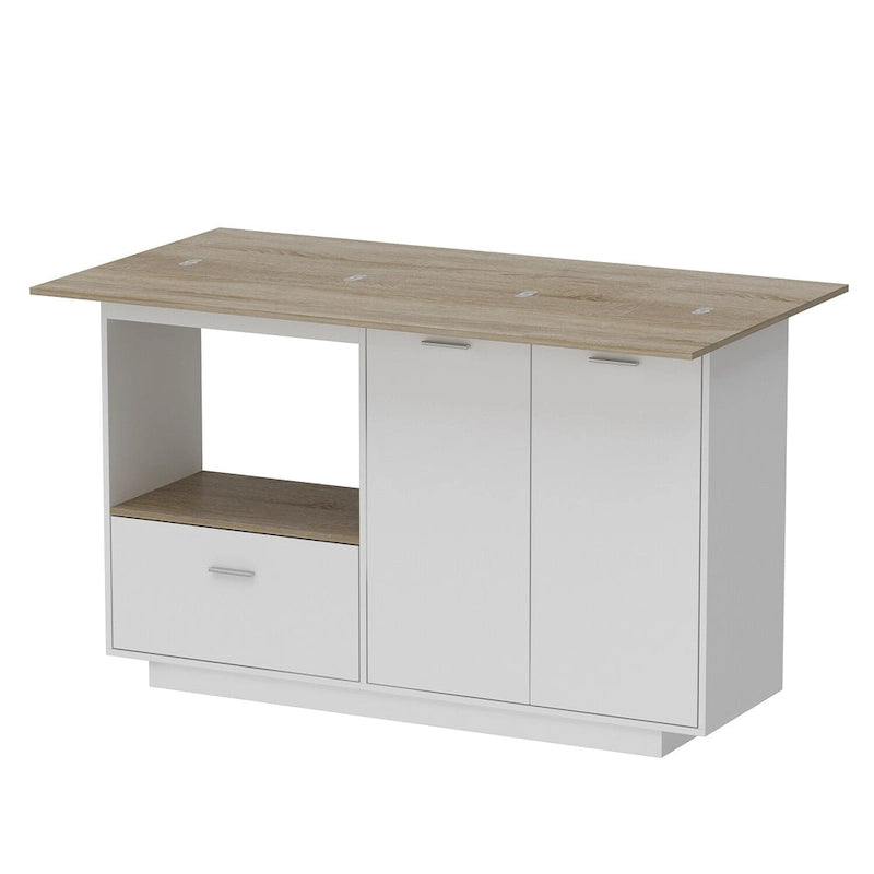 Meuble de rangement latéral pour îlot de cuisine, table extensible, meuble bar